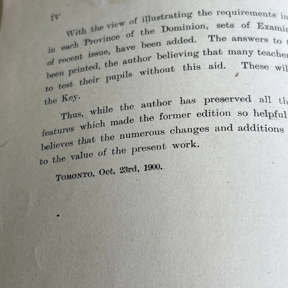 1900 Gage and Co's Educational Series Hamblin Smith's A Treatise On Arithmetic